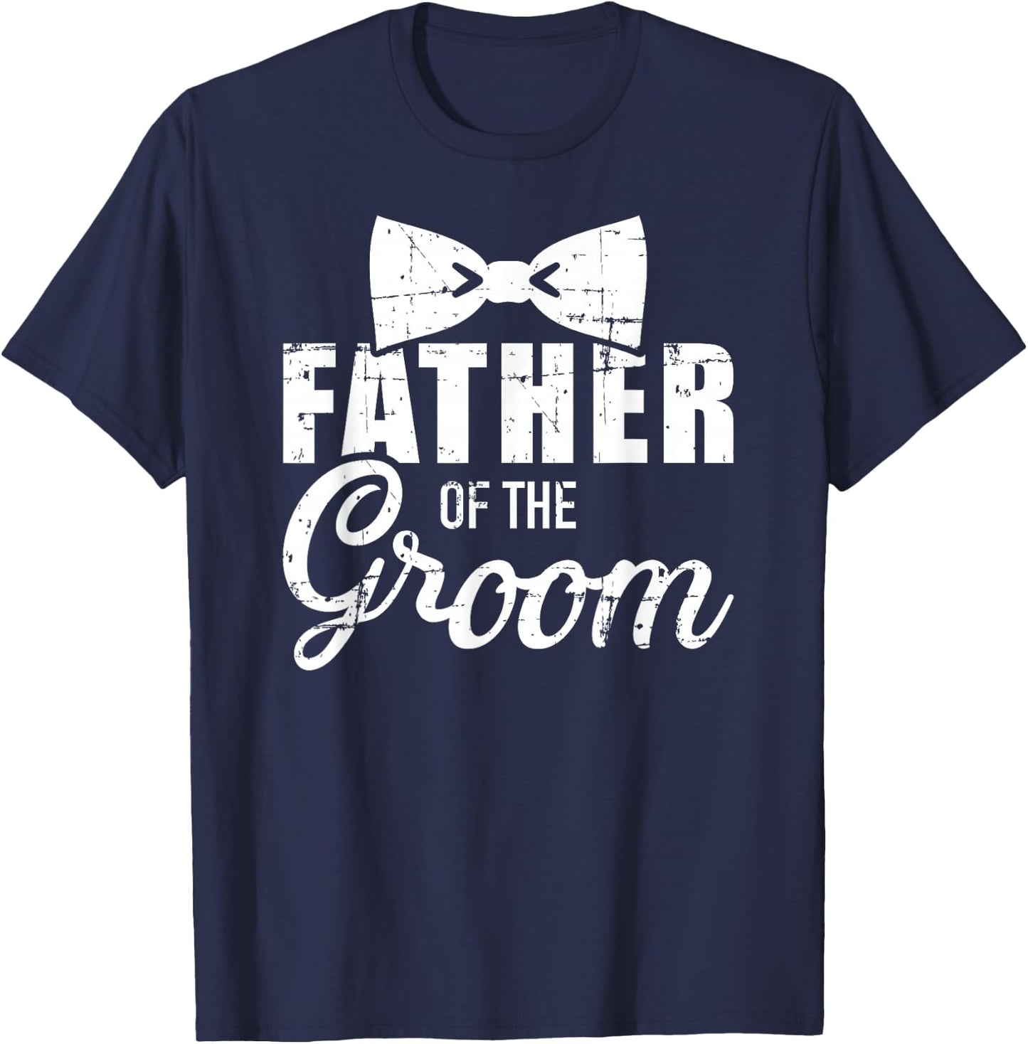 Father Dad Groom Wedding Stag Night T-Shirt - T-Shirt | Navy