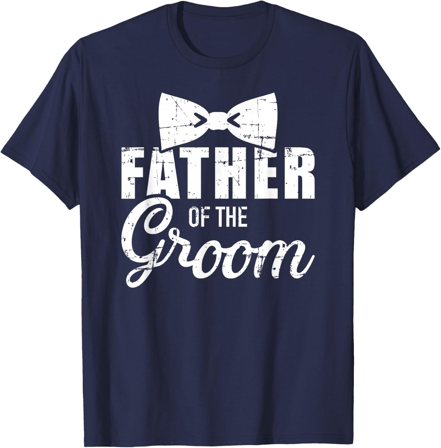 Father Dad Groom Wedding Stag Night T-Shirt - T-Shirt | Navy