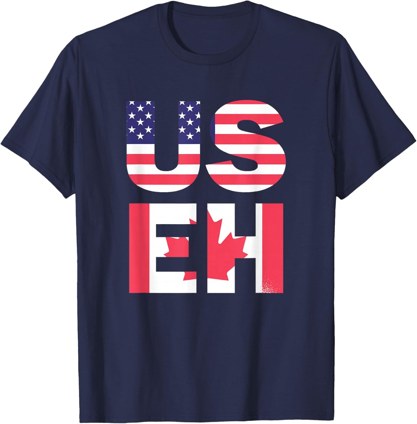 US EH American Canadian Funny Meme Quote T-Shirt - T-Shirt | Navy