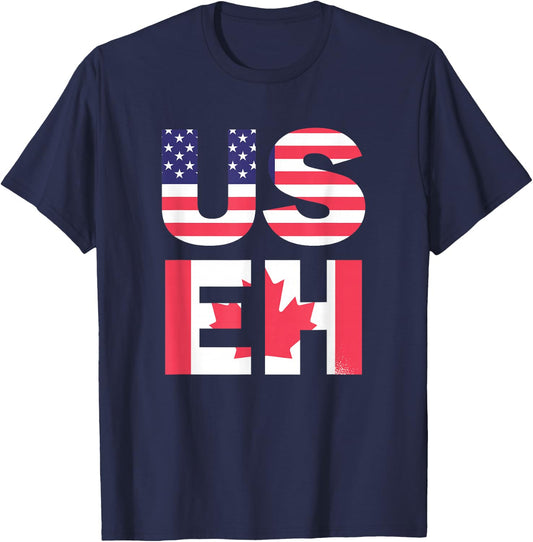 US EH American Canadian Funny Meme Quote T-Shirt - T-Shirt | Navy