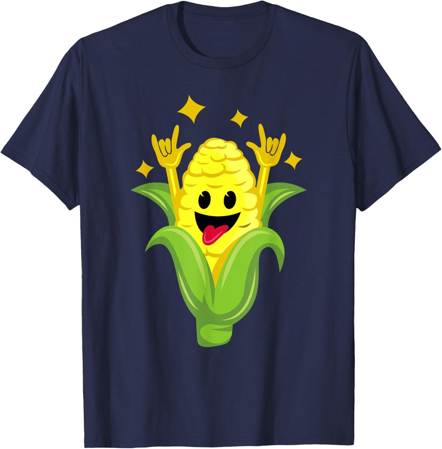 Funny Corn Design Women Corn On Cob Dancing Farmers T-Shirt - T-Shirt | Navy