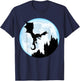 Flying Dragon On The Moon Cool Dragon Lover Dino Lover Gift T-Shirt - T-Shirt | Navy