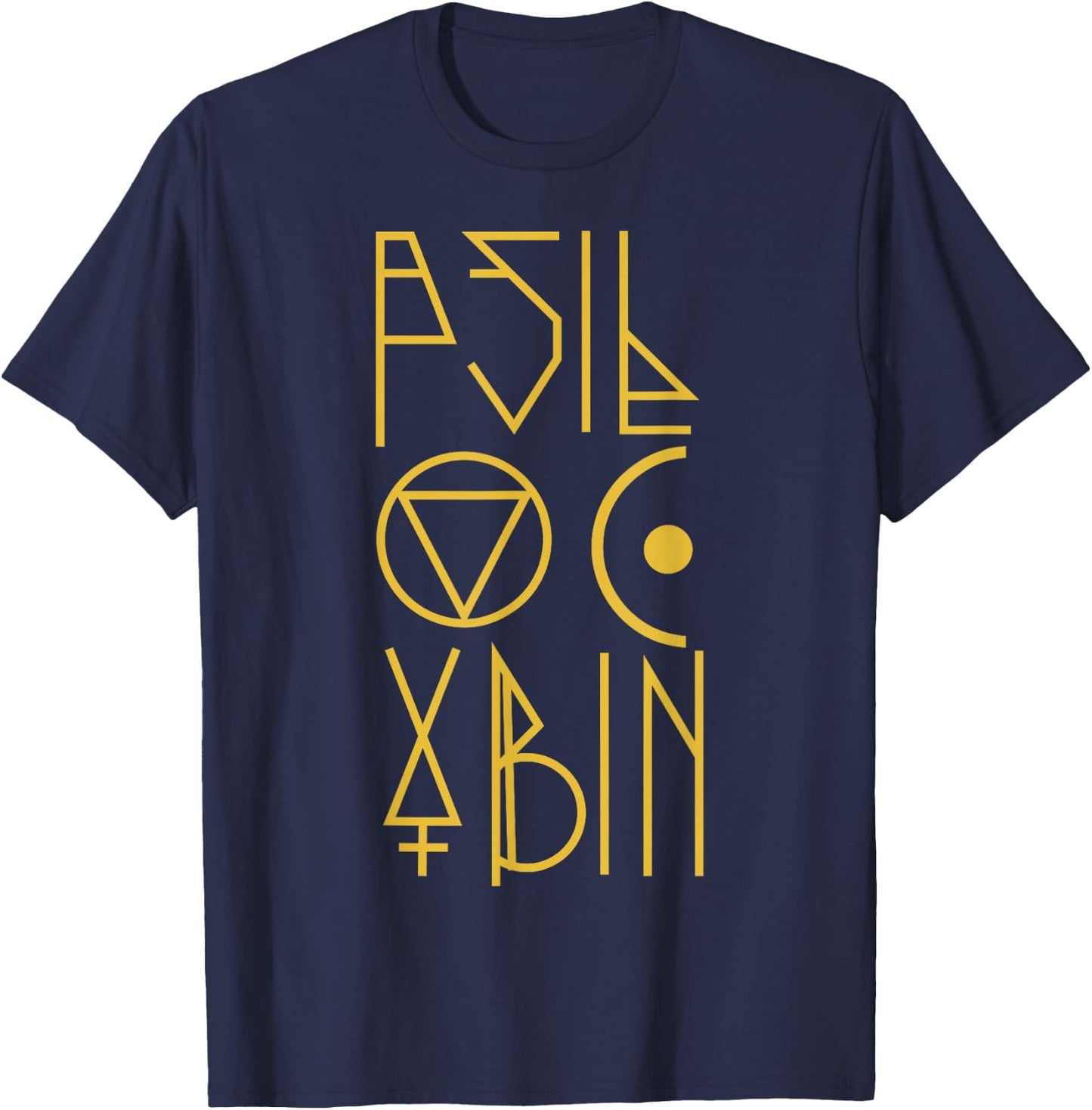 Psychedelic Space Astronaut Psilocybin Molecule Gift T-Shirt - T-Shirt | Navy