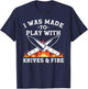 Funny Chef Design Women Knives Play Cooking Lovers T-Shirt - T-Shirt | Navy