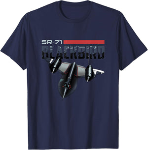 USA Military Warbird Airplane Blackbird Spy Plane T-Shirt - T-Shirt | Navy