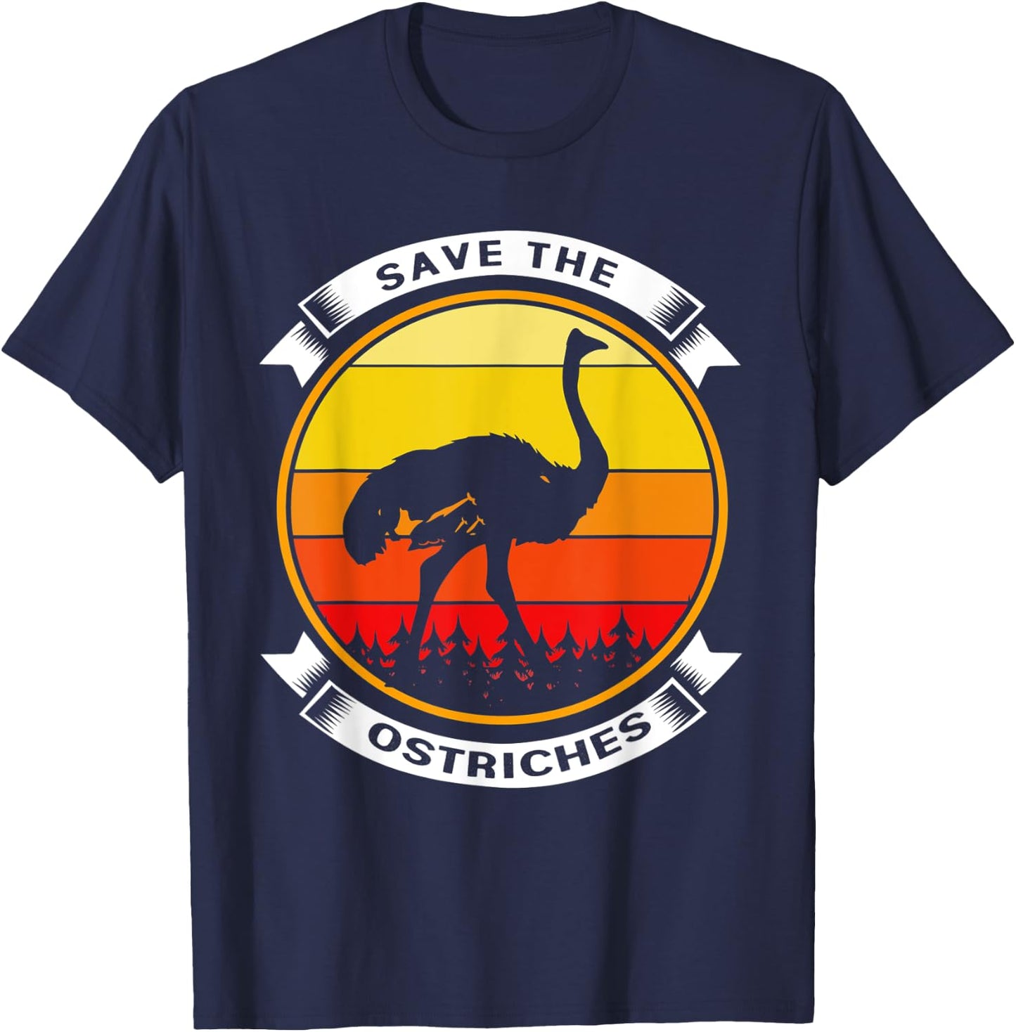 Save The Ostriches T-Shirt - T-Shirt | Navy