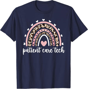 Patient Care Tech Rainbow PCT Appreciation T-Shirt - T-Shirt | Navy