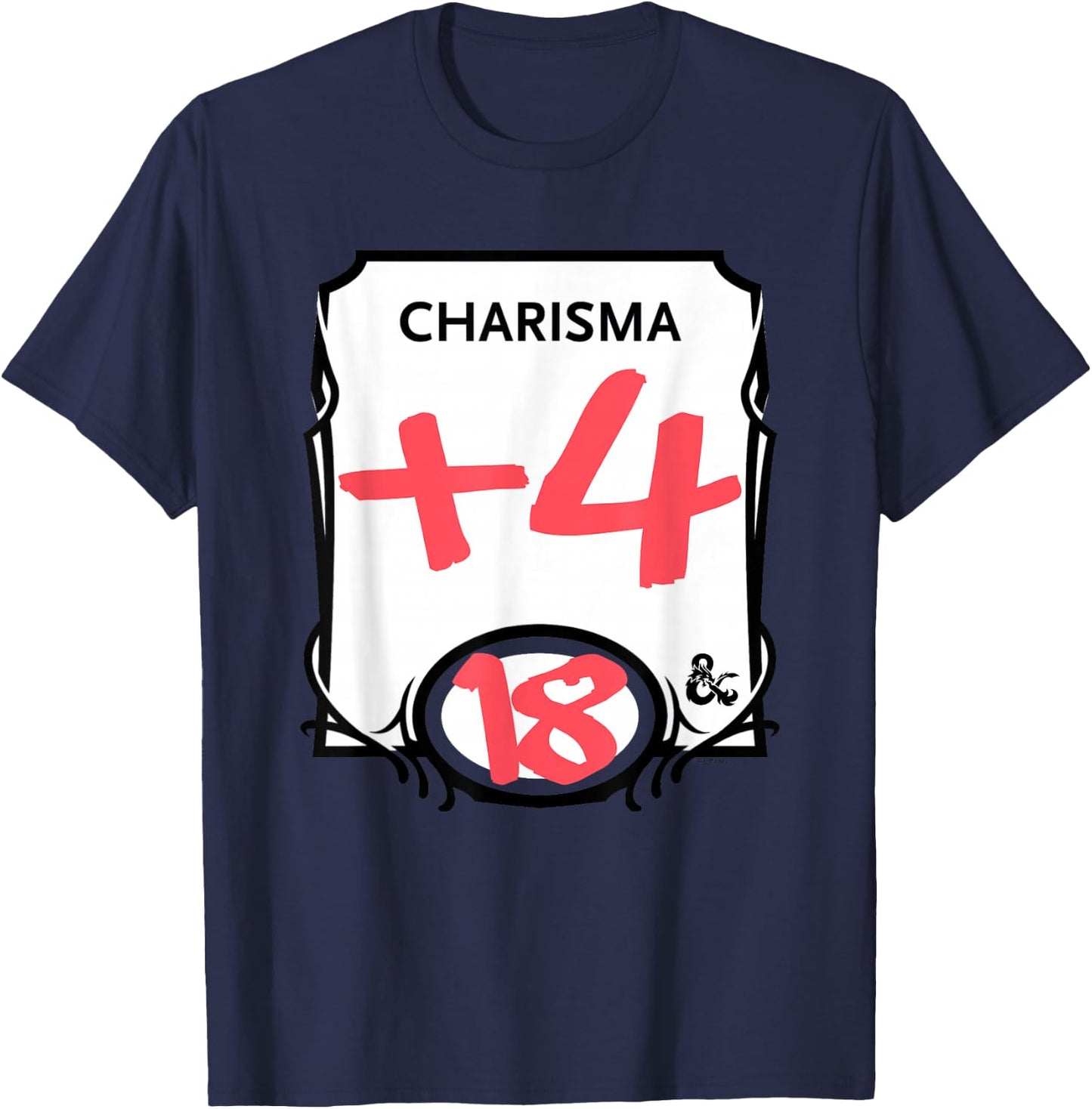 Dungeons & Dragons Charisma + 4 T-Shirt - T-Shirt | Navy