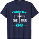Christian T Shirt Child One True King God Jesus Cross T-Shirt - T-Shirt | Navy
