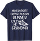 CC My Favorite Cross Country Runner Calls Me Grandma Shoe T-Shirt - T-Shirt | Navy