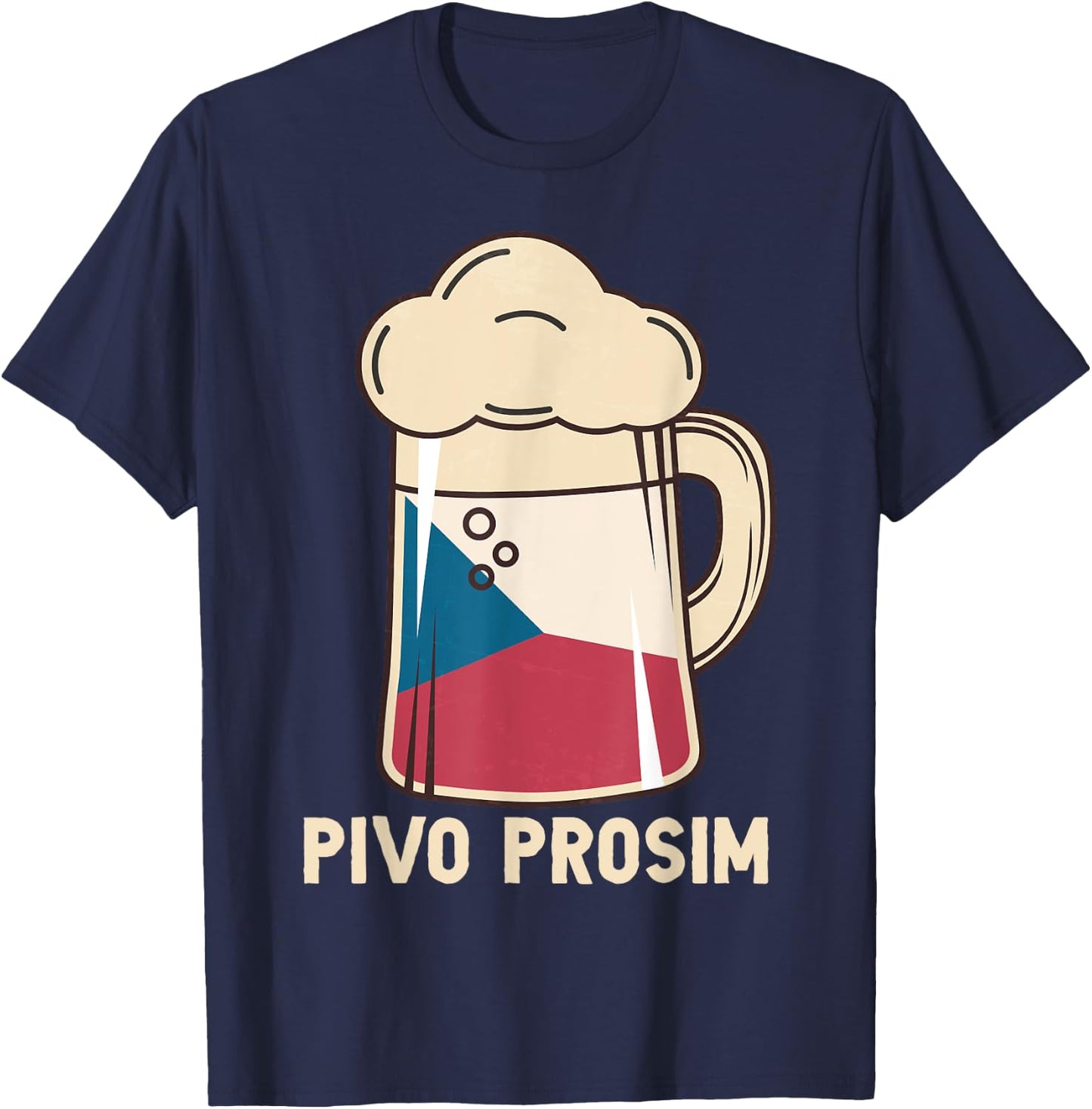 Czech Vacation Pivo Prosim Beer Please Czech Vacation T-Shirt - T-Shirt | Navy