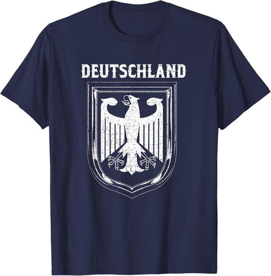 Deutschland Germany Eagle Nationalism Symbol Men Women T-Shirt - T-Shirt | Navy