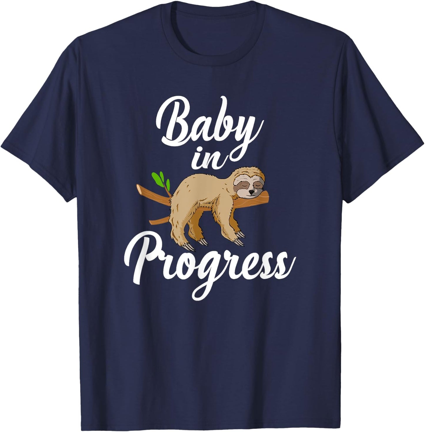 Baby in Progress Shirt Nature sleeping Choloepus toed T-Shirt - T-Shirt | Navy