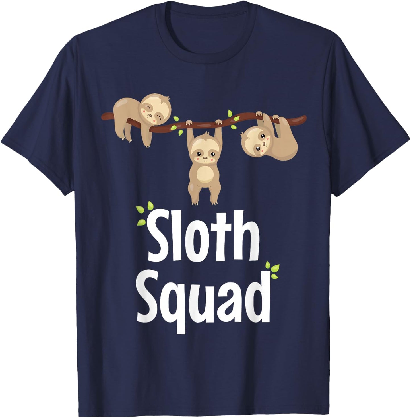 Sloth Squad Cute Sloth Matching Apparel and Kids T-Shirt - T-Shirt | Navy