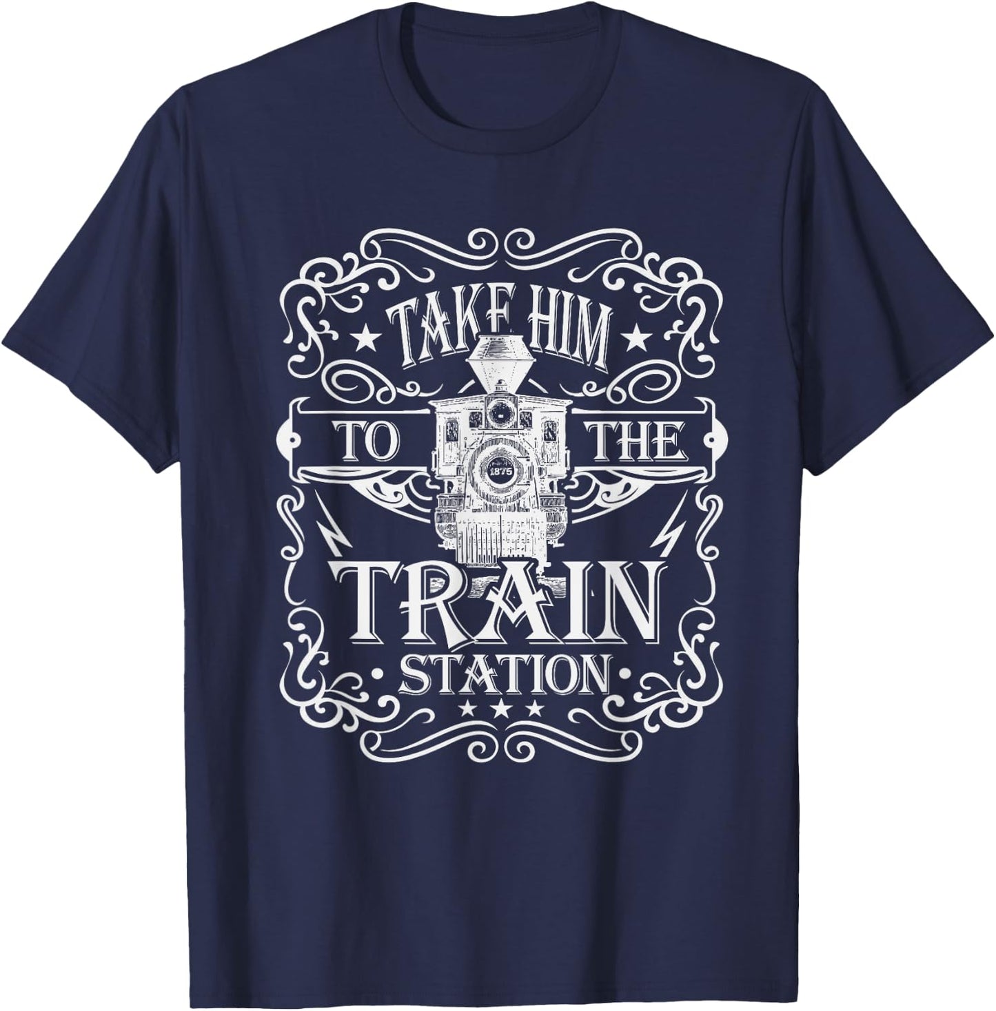 Take Him To The Train Station decal Vintage T-Shirt - T-Shirt | Navy