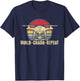 Funny Drone Shirts - Build Crash Repeat - Drone Pilot Quadcopter FAA Certified -Adults Black T-Shirt - T-Shirt | Navy