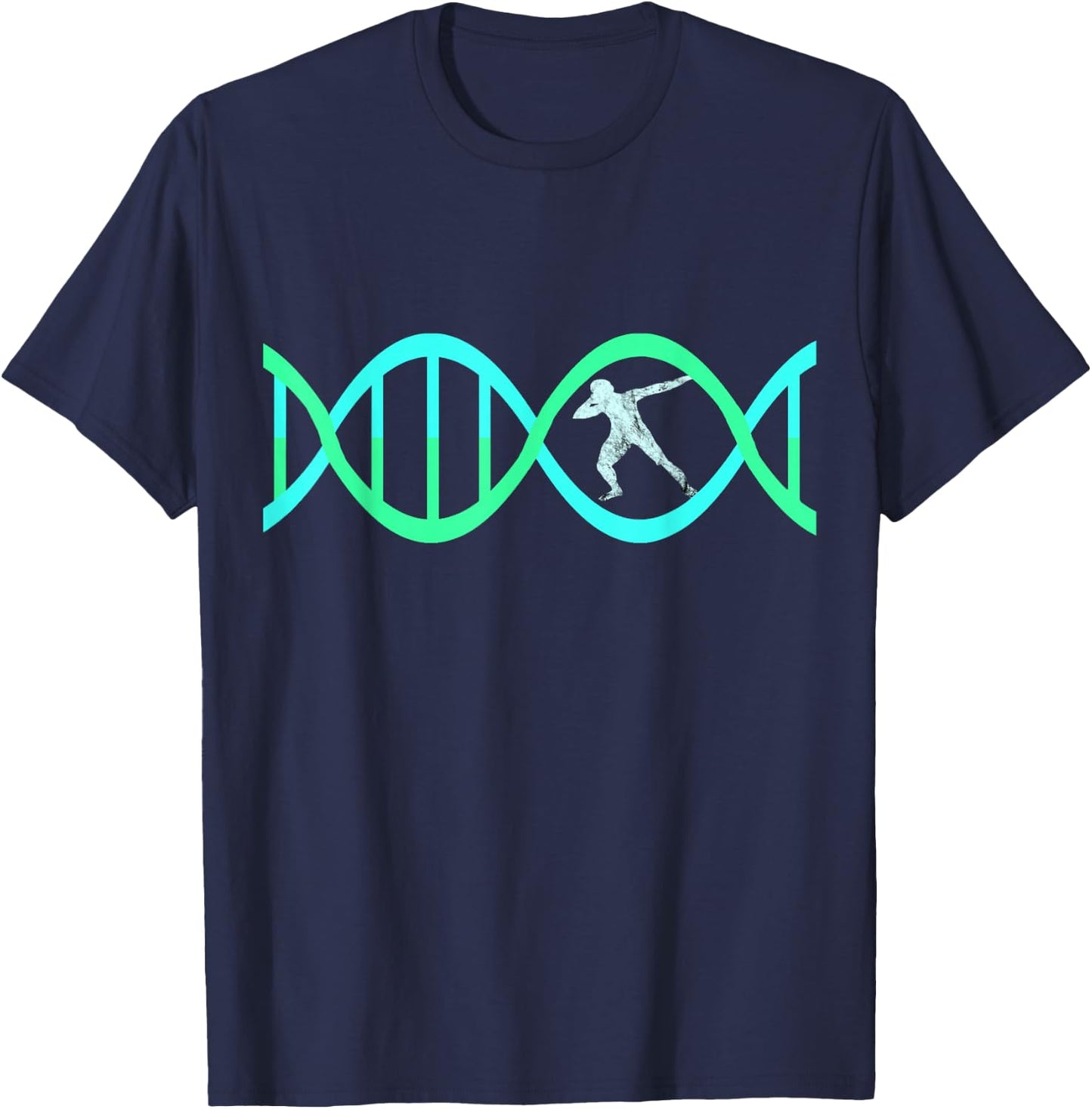 Shot Put Thrower DNA Throwing Genetic Track And Field T-Shirt - T-Shirt | Navy