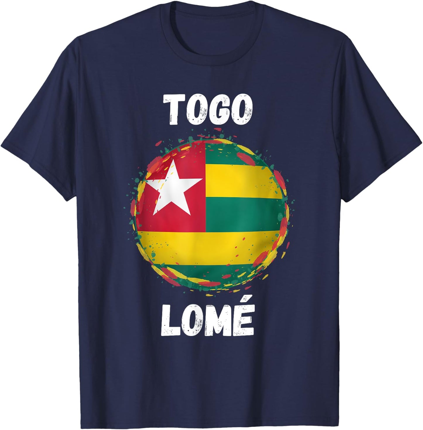 Lome Togo Retro Vintage Togolese Flag Souvenirs T-Shirt - T-Shirt | Navy