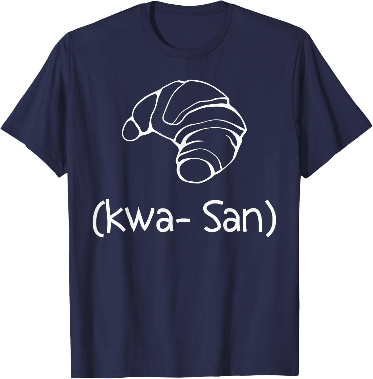Funny Kwa-San Croissant Lover T-Shirt - T-Shirt | Navy