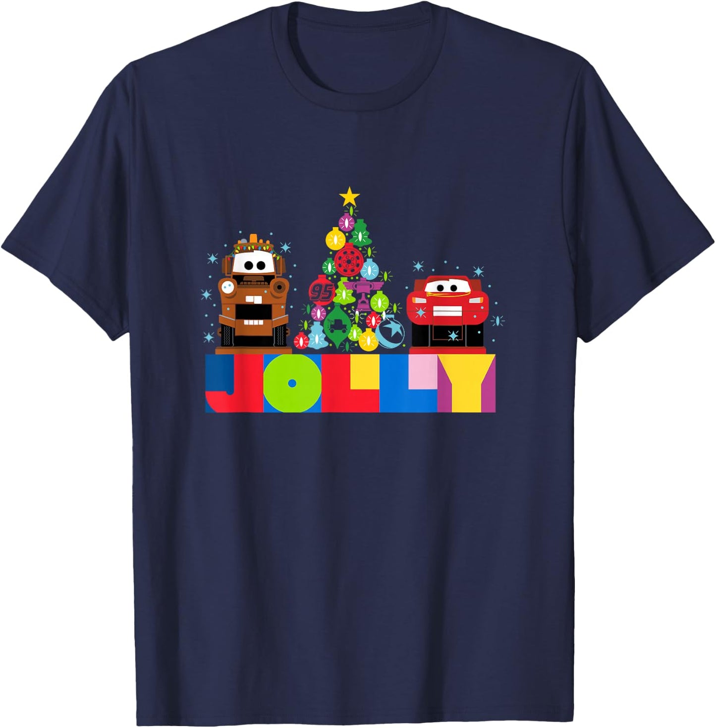 Disney and Pixar's Cars Mater and McQueen Jolly Holiday T-Shirt - T-Shirt | Navy