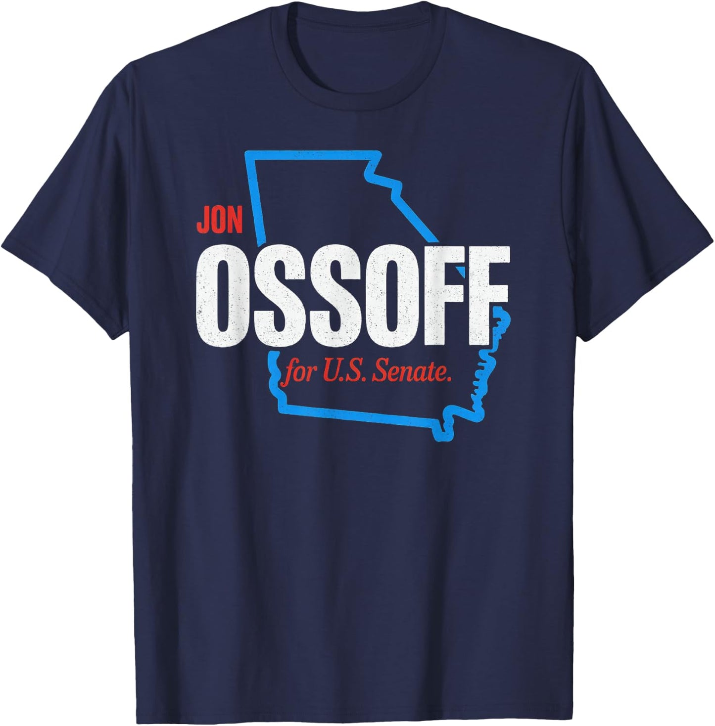 Jon Ossoff for U.S. Senate Georgia State Design T-Shirt - T-Shirt | Navy