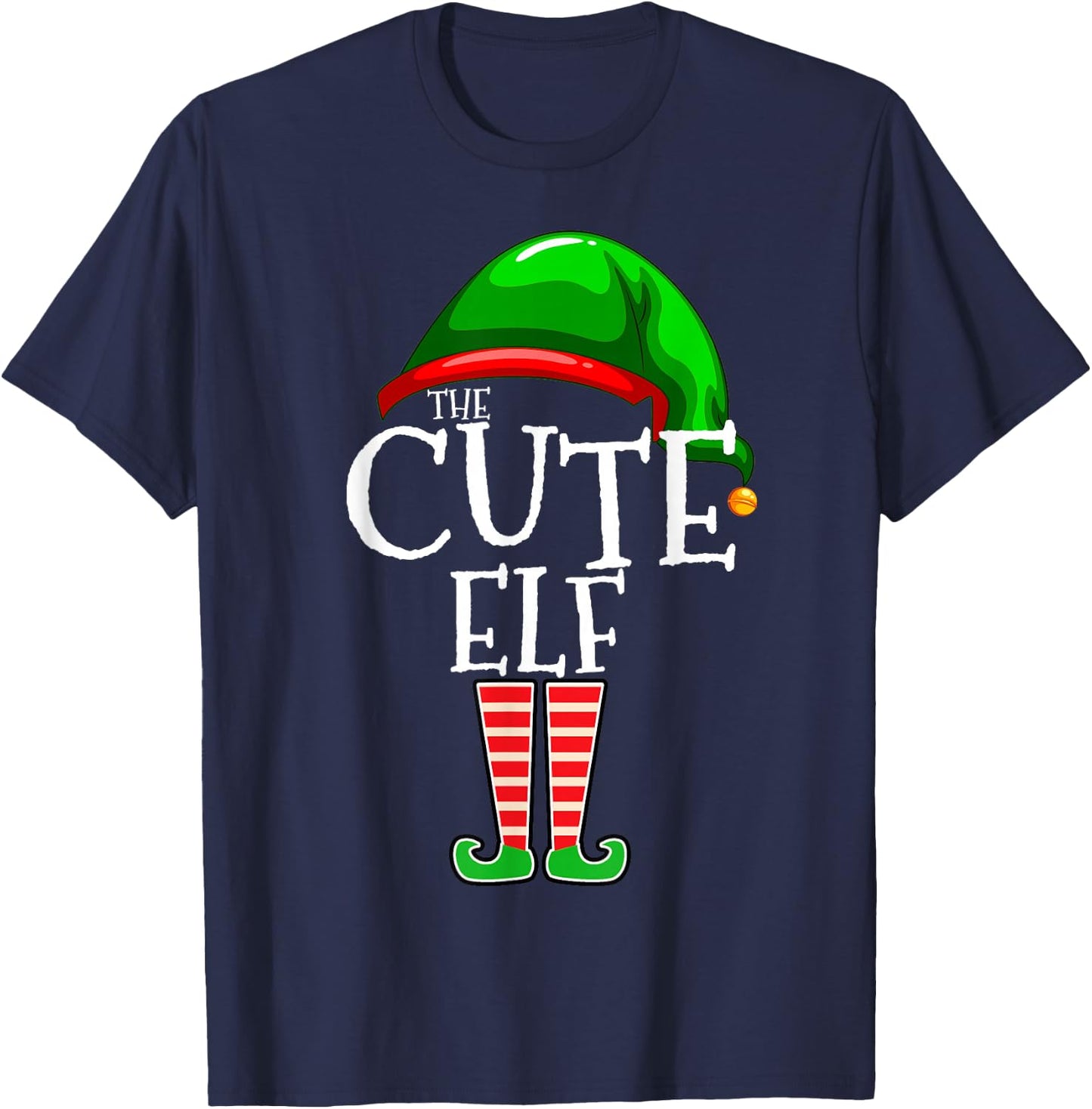 The Cute Elf Group Matching Family Christmas T-Shirt - T-Shirt | Navy