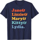 Pride and Prejudice Jane Austen - Bennet Sisters T-Shirt - T-Shirt | Navy