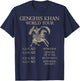 Genghis Khan World Tour - Historic Mongol - Asian History T-Shirt - T-Shirt | Navy