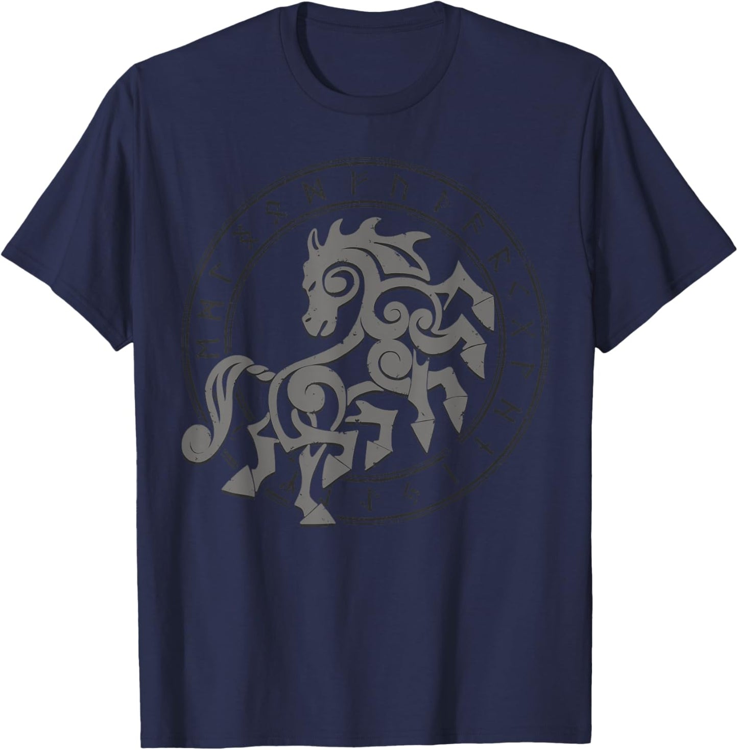 Norse Horse Sleipnir T-Shirt - T-Shirt | Navy