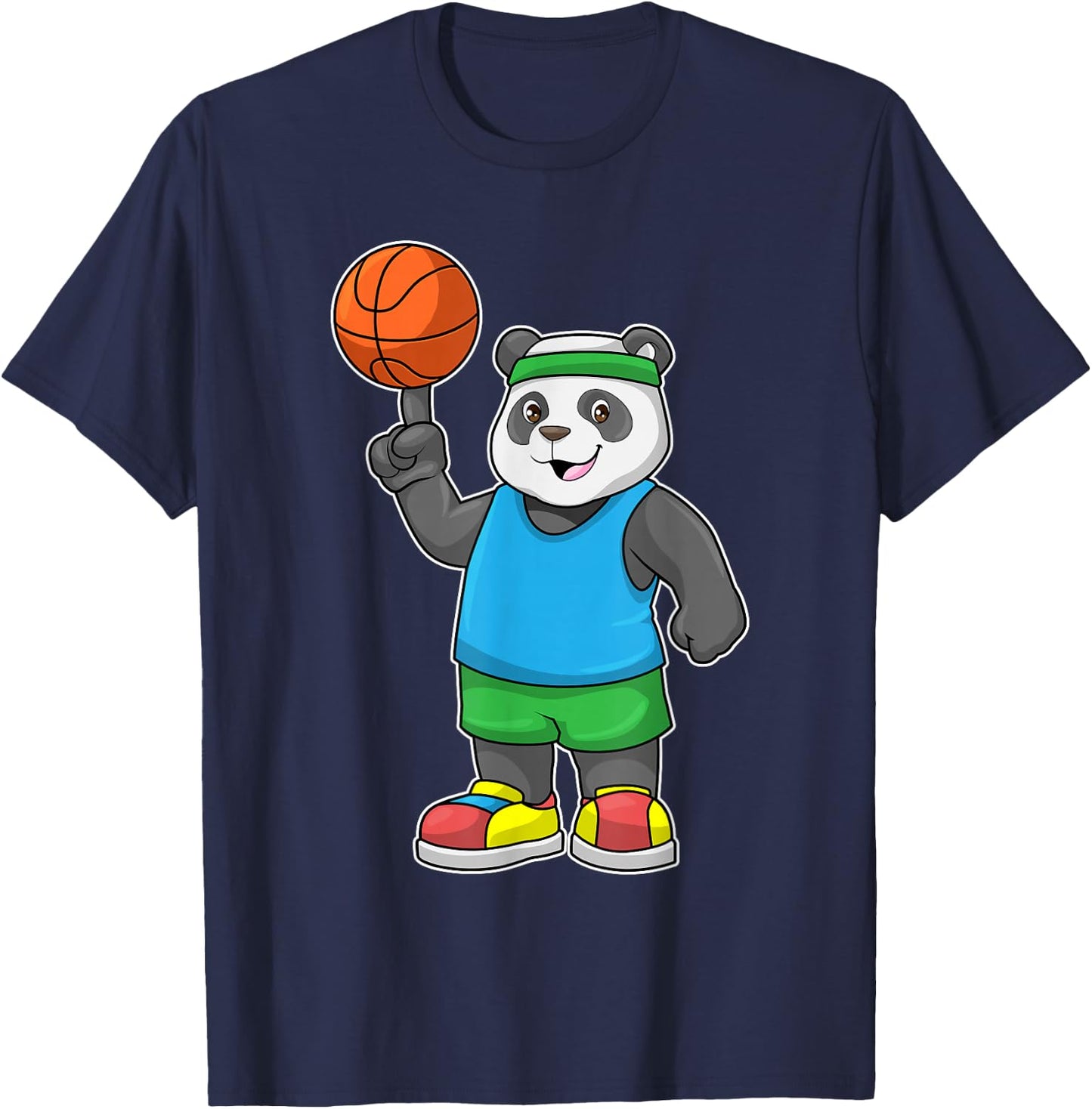 Panda Basketball T-Shirt - T-Shirt | Navy