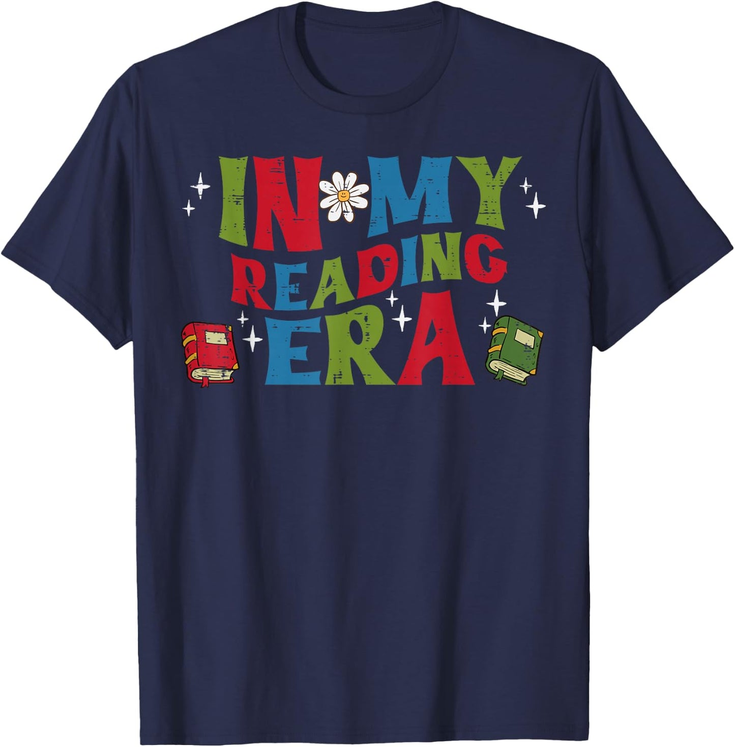 In My Reading Era Read Book Librarian Teacher Men Women Kids T-Shirt - T-Shirt | Navy