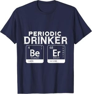 Periodic Table Of Drinking Shirt, Beer , Science Drinking T-Shirt - T-Shirt | Navy