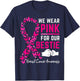 We Wear Pink For Our Bestie Family Breast Cancer Awareness T-Shirt - T-Shirt | Navy