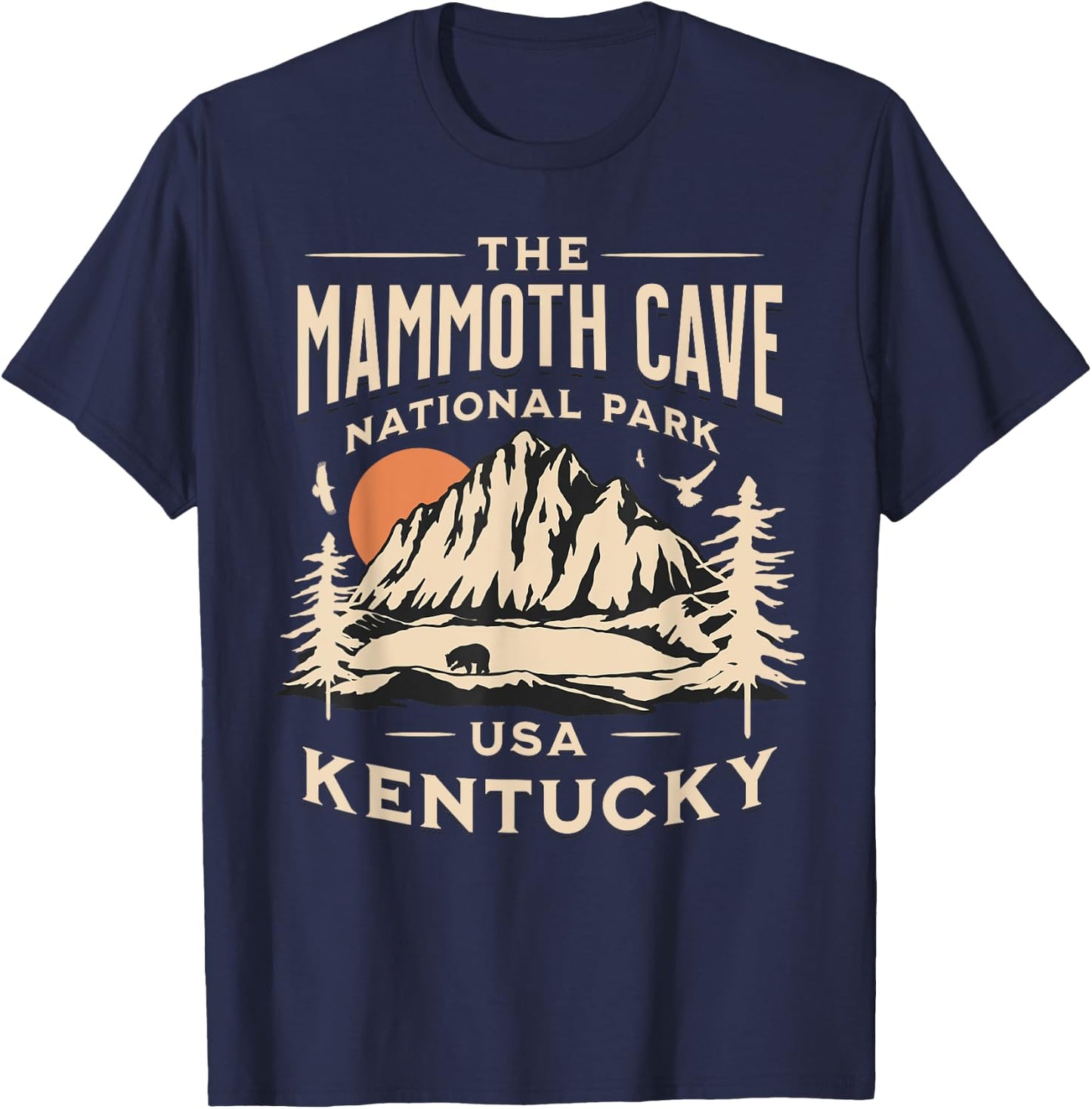 Mammoth Cave National Park Kentucky Hiking Nature Outdoors T-Shirt - T-Shirt | Navy