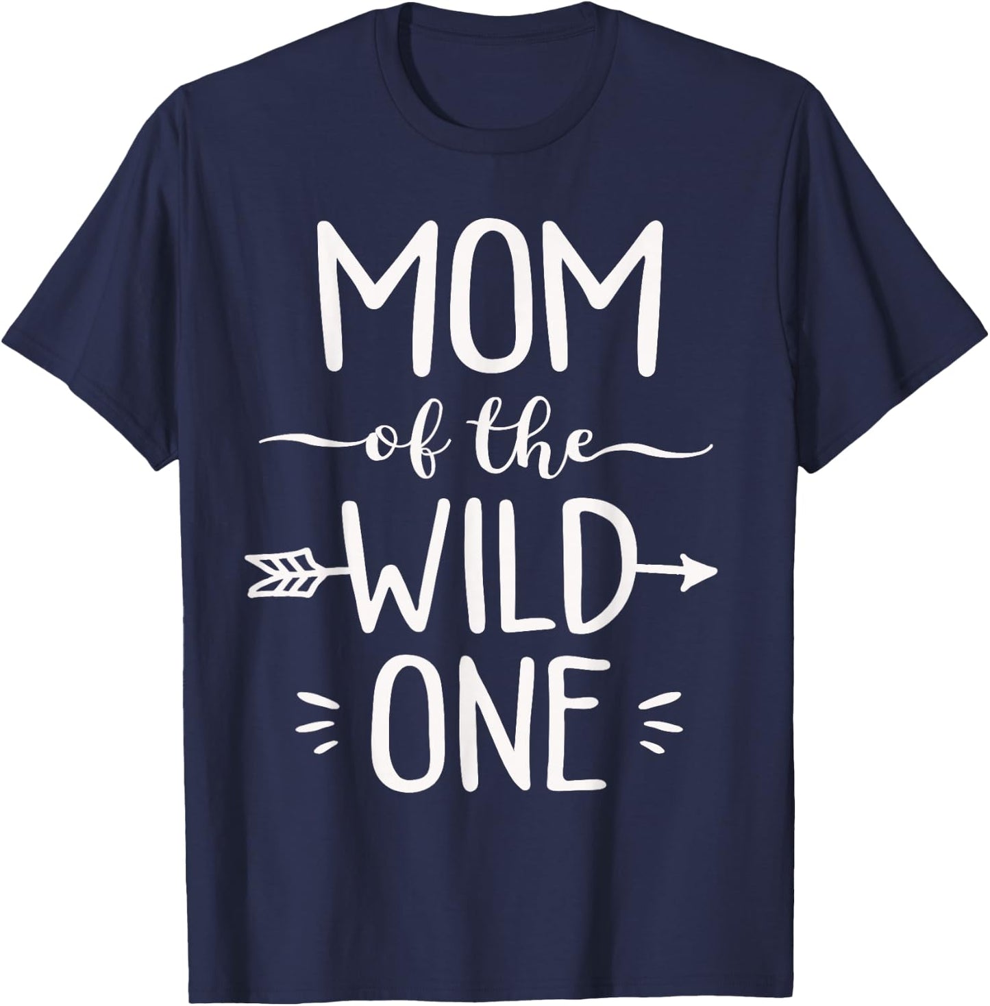 Mom Of The Wild One Funny 1st Birthday Safari T-Shirt - T-Shirt | Navy