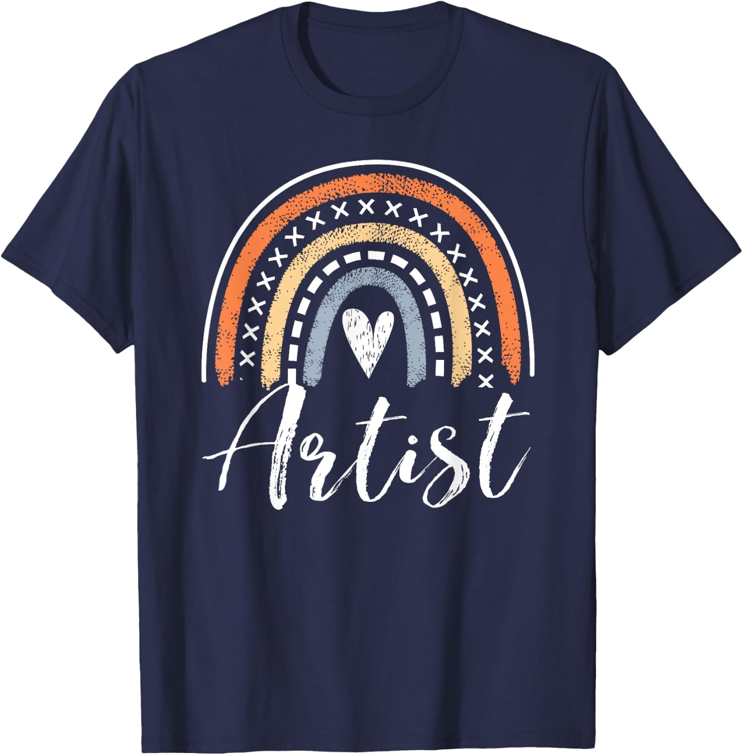 Artist Gifts Funny Art Painter Rainbow T-Shirt - T-Shirt | Navy