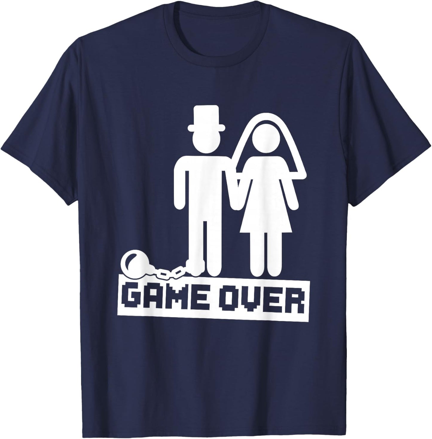 Groom Gifts Bachelor Party Groom Ball Chain Wedding T-Shirt - T-Shirt | Navy
