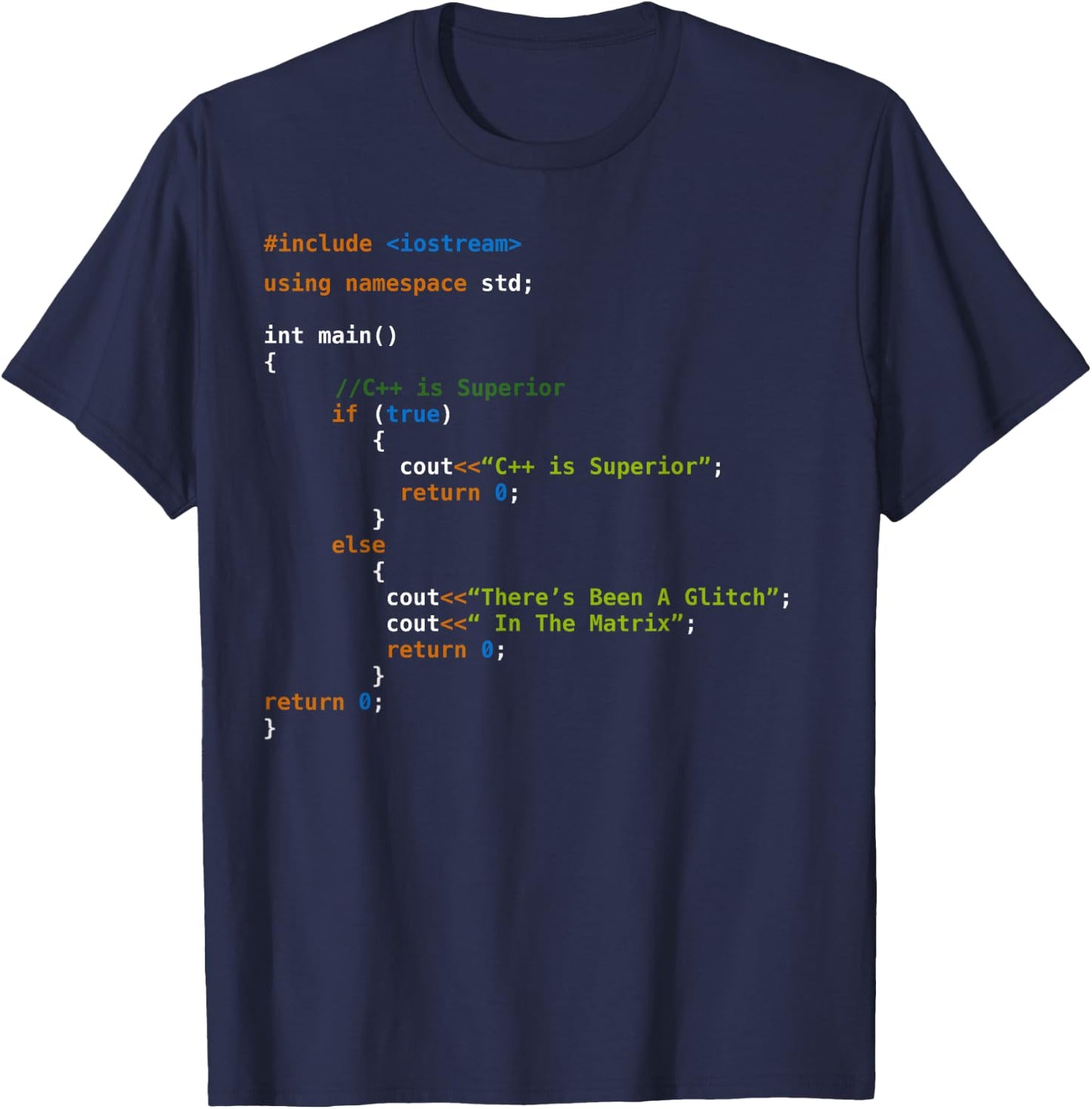 C++ Coding Programming Shirt for Programmers T-Shirt - T-Shirt | Navy