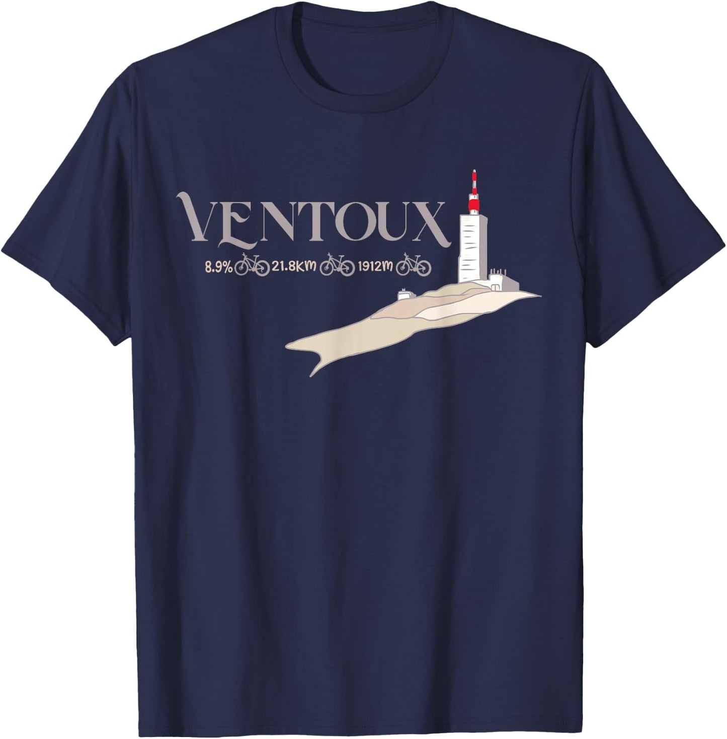 Mont Ventoux Cycling Gifts Women Gifts Bicycle Dad T-Shirt - T-Shirt | Navy