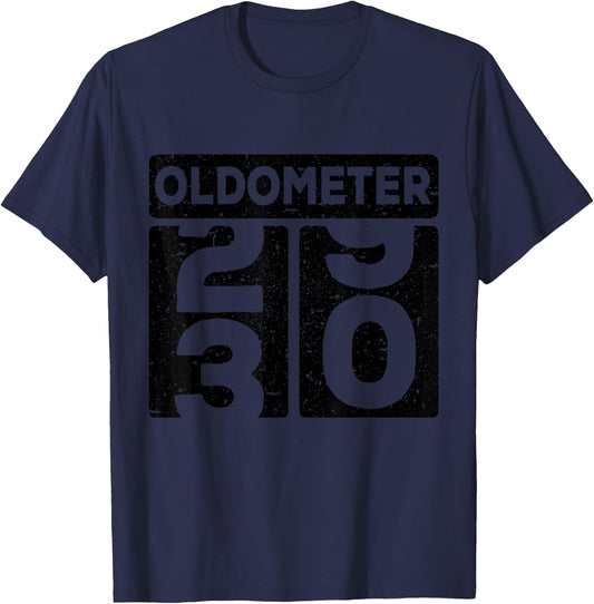 Oldometer Odometer Funny 29-30 Old Birthday T-Shirt - T-Shirt | Navy