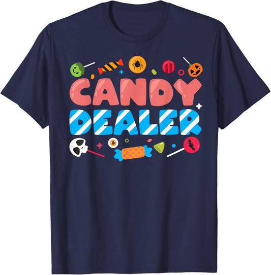Candy Dealer Cute Funny Trick or Treat Halloween Costume T-Shirt - T-Shirt | Navy