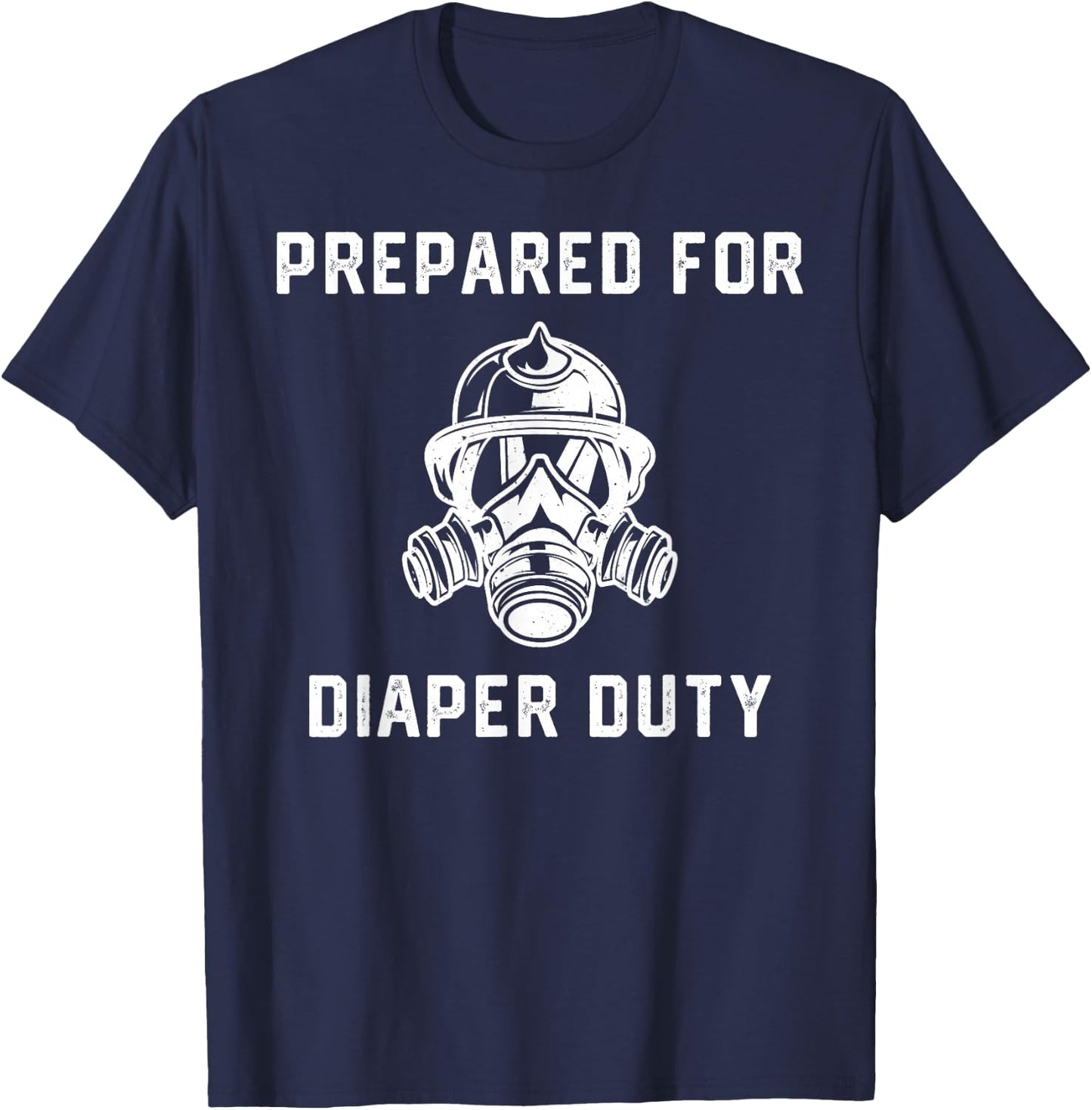Funny Firefighter New Dad Promoted Daddy Humor Father's Day T-Shirt - T-Shirt | Navy