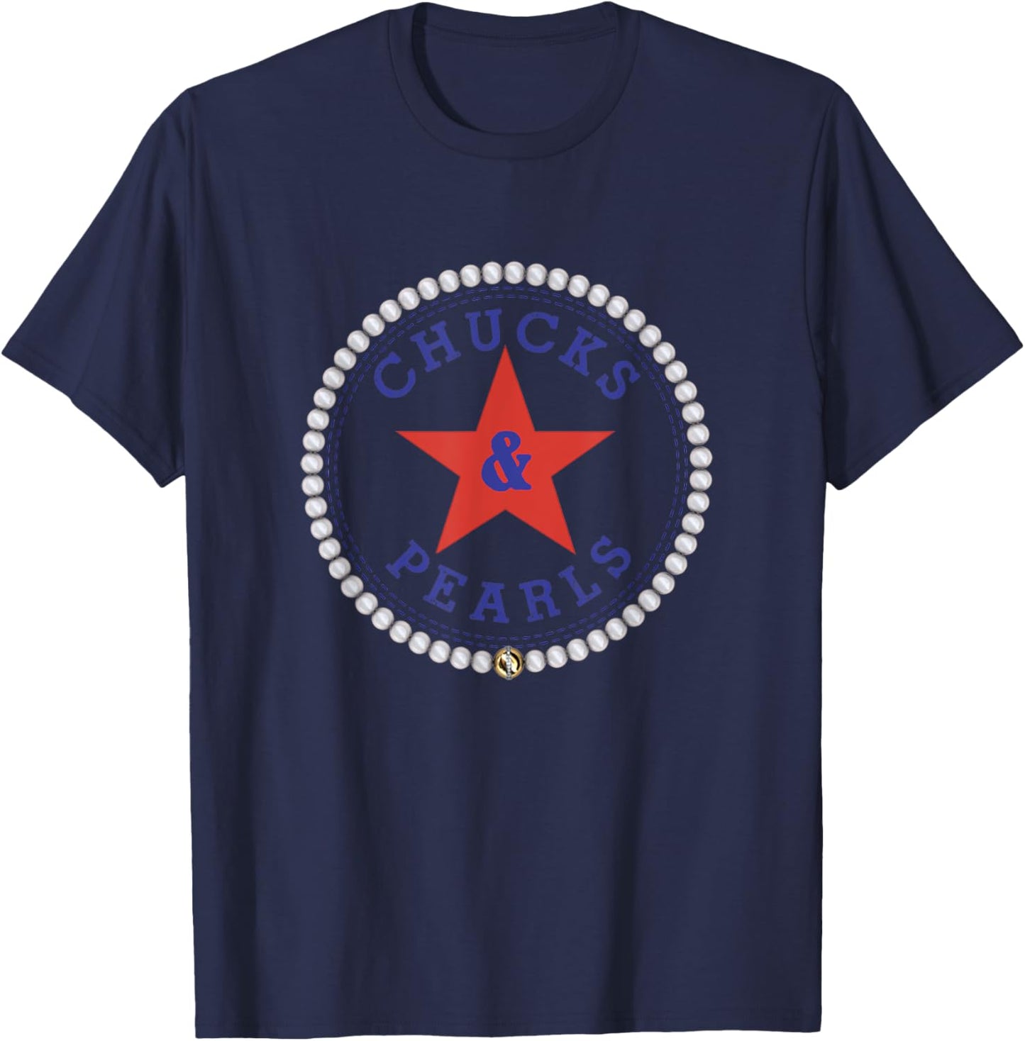 Chucks and Pearls 2021 T-Shirt - T-Shirt | Navy