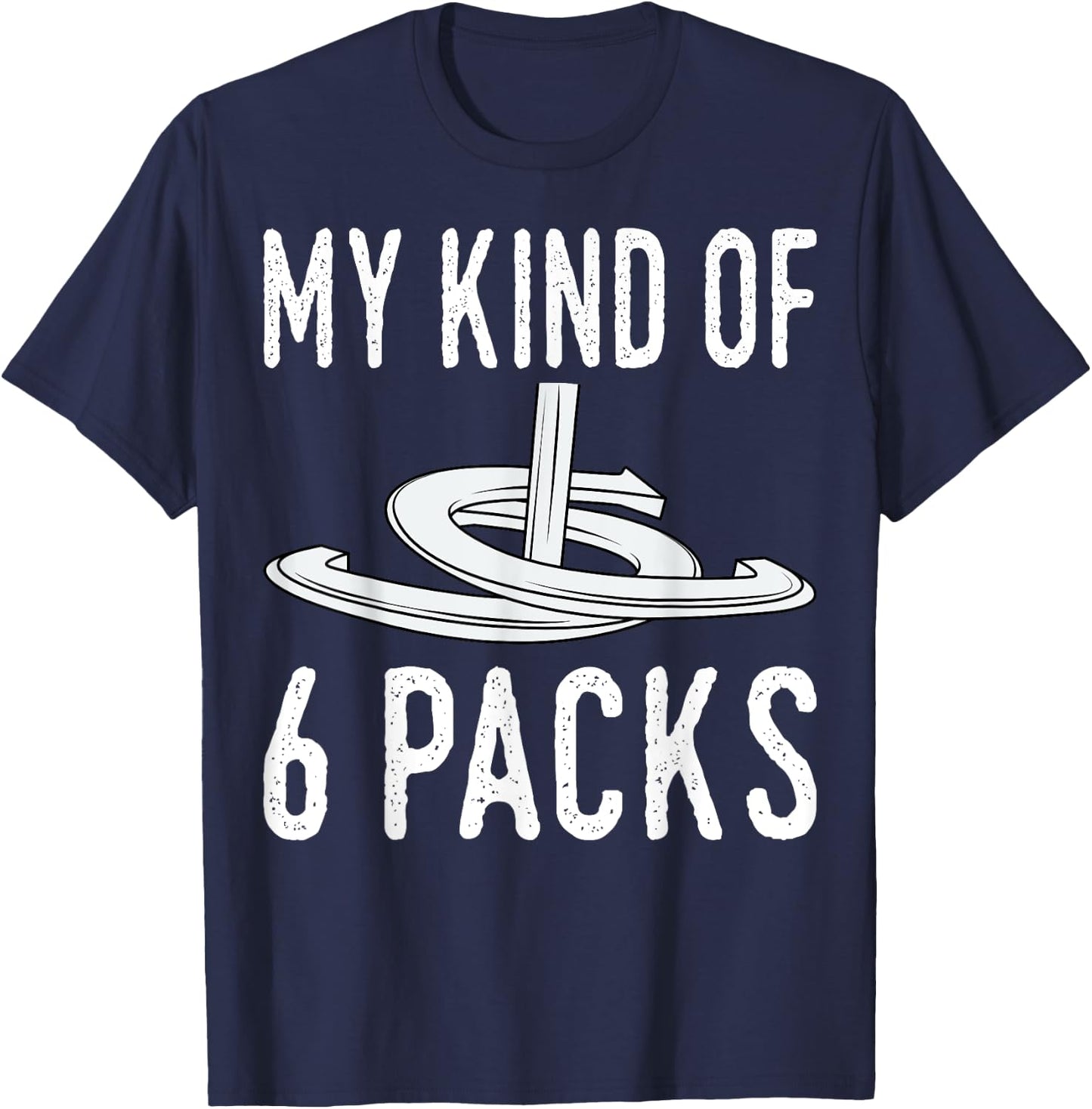 My Kind Of 6 Packs Horseshoe Pitching Horse Lover Ferrier T-Shirt - T-Shirt | Navy