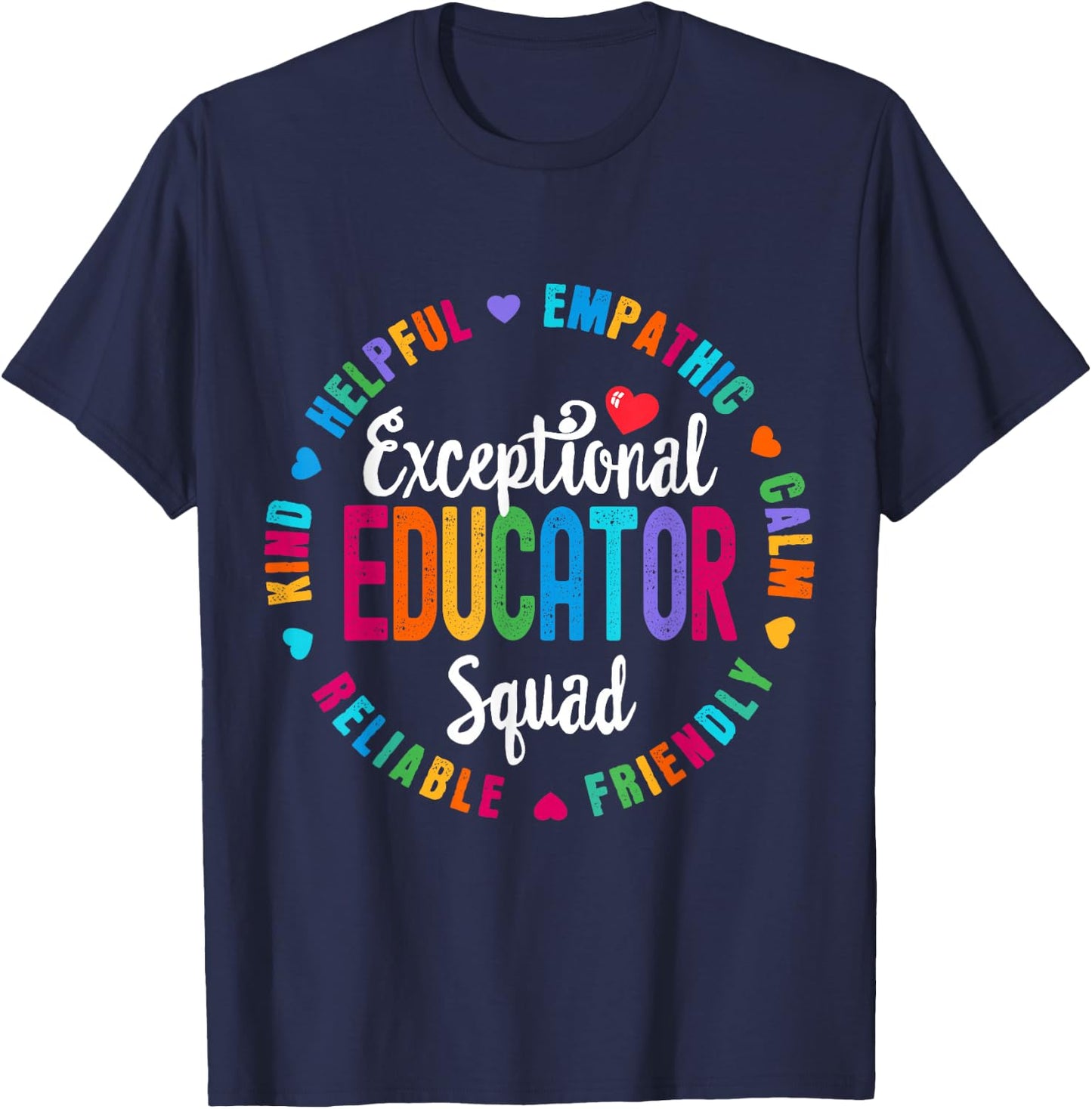 Exceptional Educator Squad Special Education Teacher Autism T-Shirt - T-Shirt | Navy