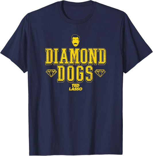 Ted Lasso Diamond Dogs Logo Small T-Shirt - T-Shirt | Navy