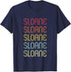Sloane Retro Wordmark Pattern Vintage Personalized 70s T-Shirt - T-Shirt | Navy