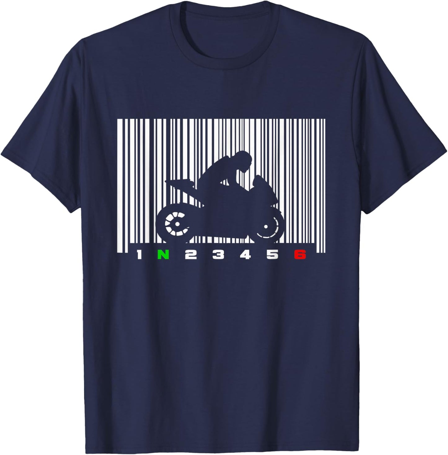 Barcode Motorcycle T-Shirt - T-Shirt | Navy
