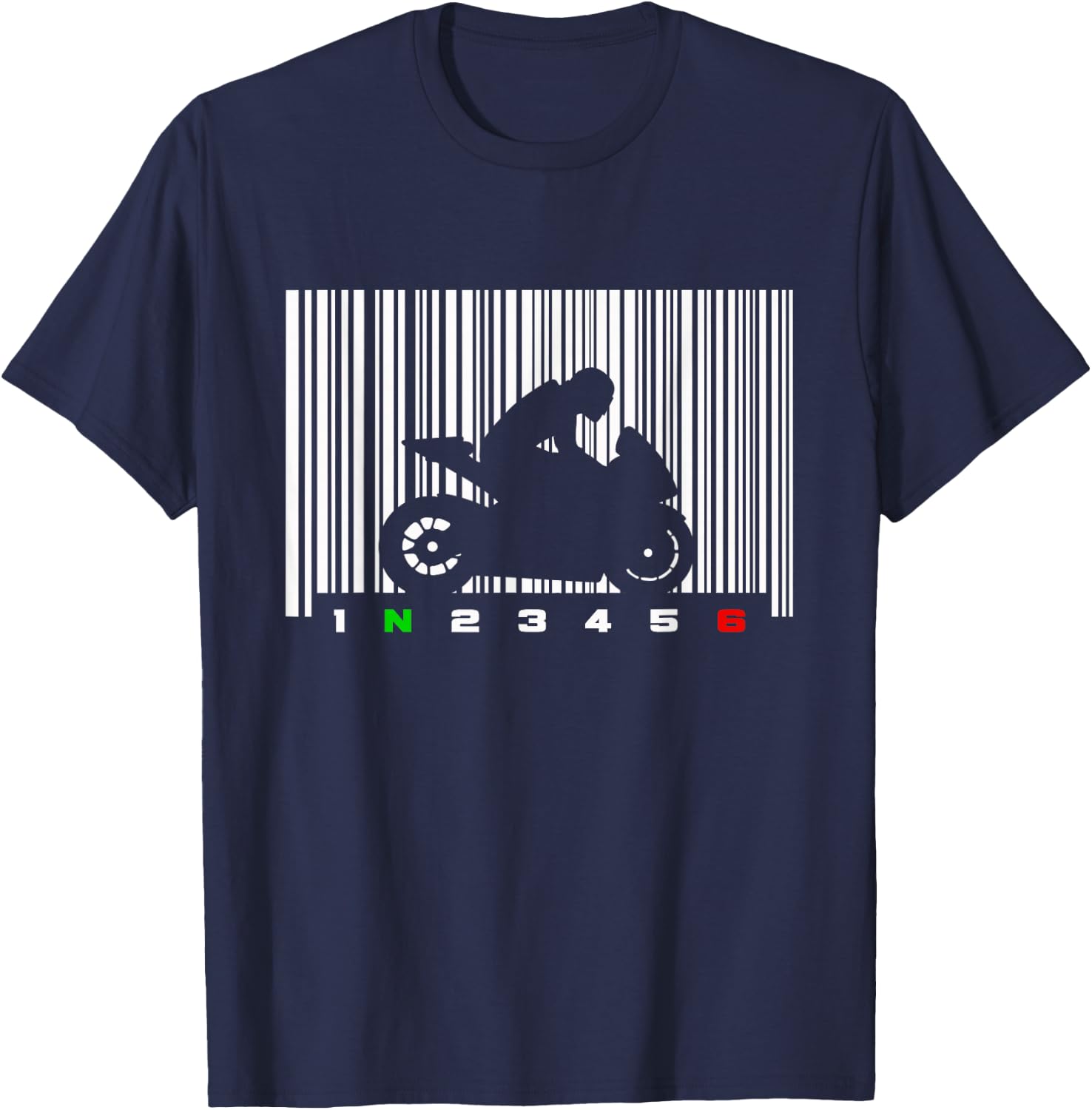 Barcode Motorcycle T-Shirt - T-Shirt | Navy