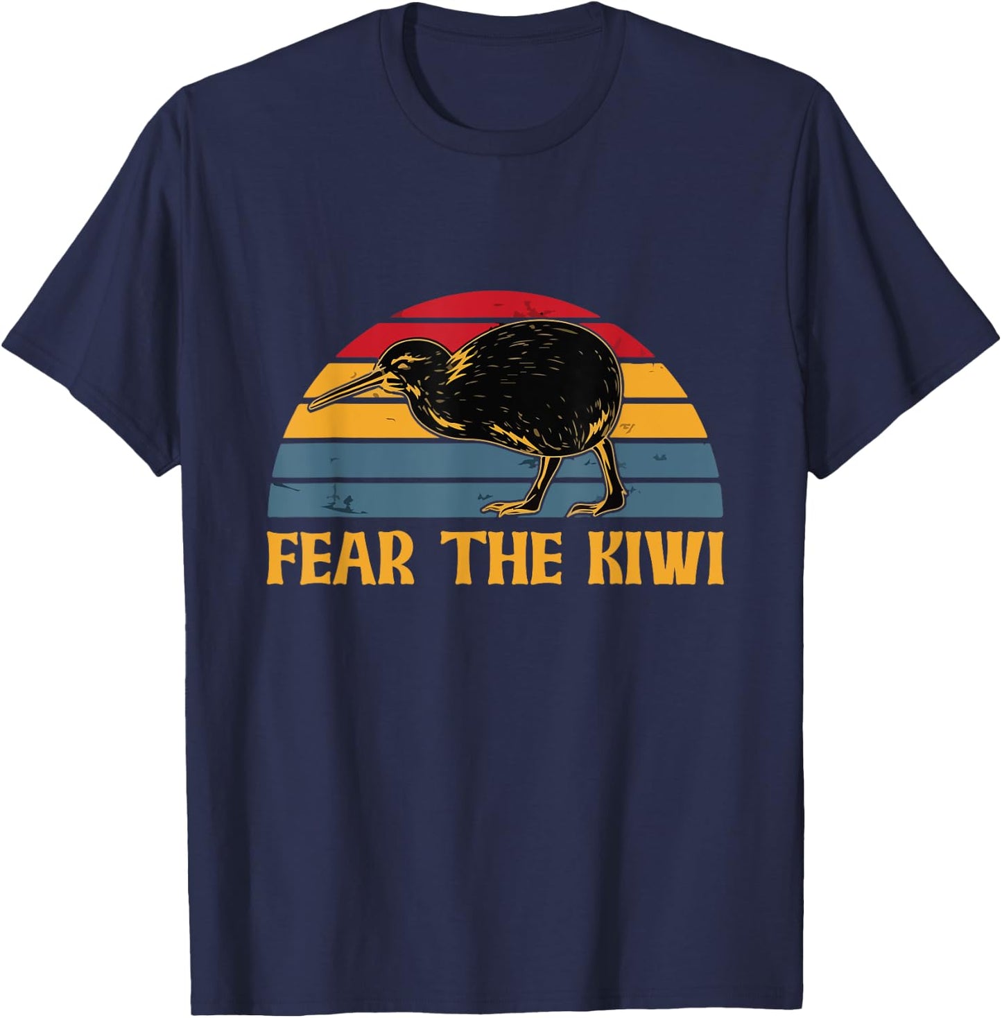 Fear the kiwi Design for a Kiwi Birdwatcher T-Shirt - T-Shirt | Navy